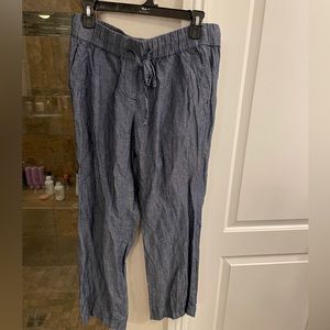 Ann Taylor denim style linen pants 6P